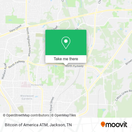 Mapa de Bitcoin of America ATM