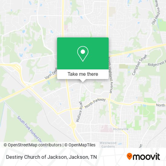 Mapa de Destiny Church of Jackson
