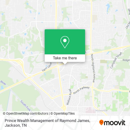 Prince Wealth Management of Raymond James map