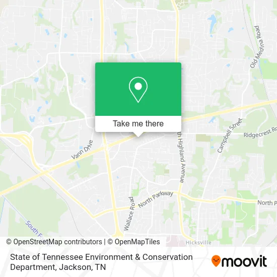 State of Tennessee Environment & Conservation Department map