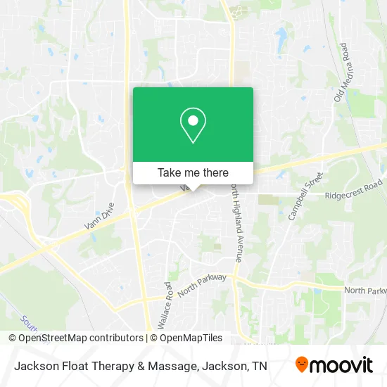 Mapa de Jackson Float Therapy & Massage