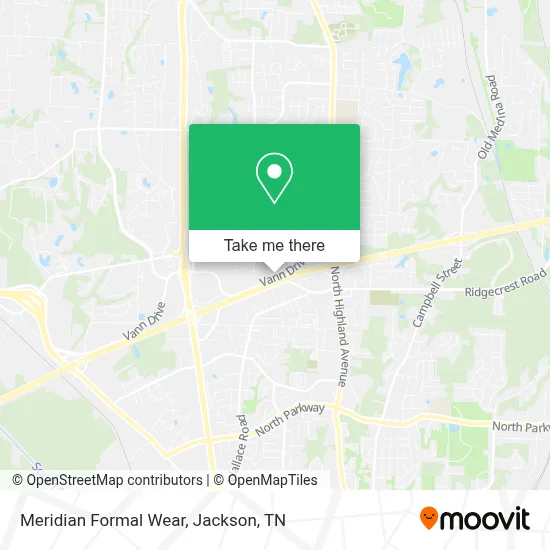 Meridian Formal Wear map