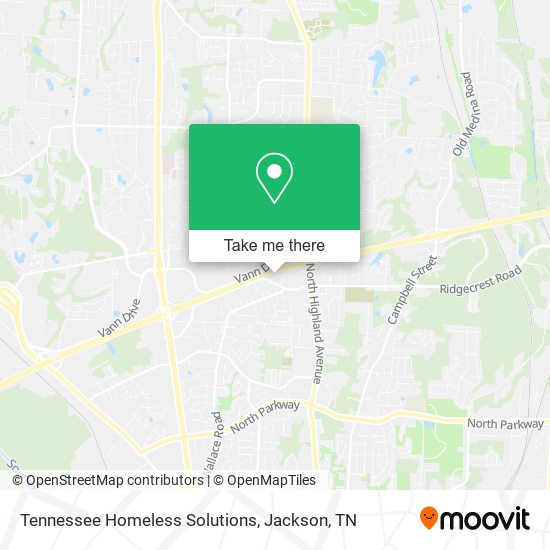 Mapa de Tennessee Homeless Solutions