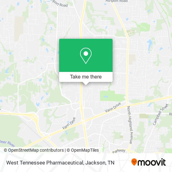 Mapa de West Tennessee Pharmaceutical