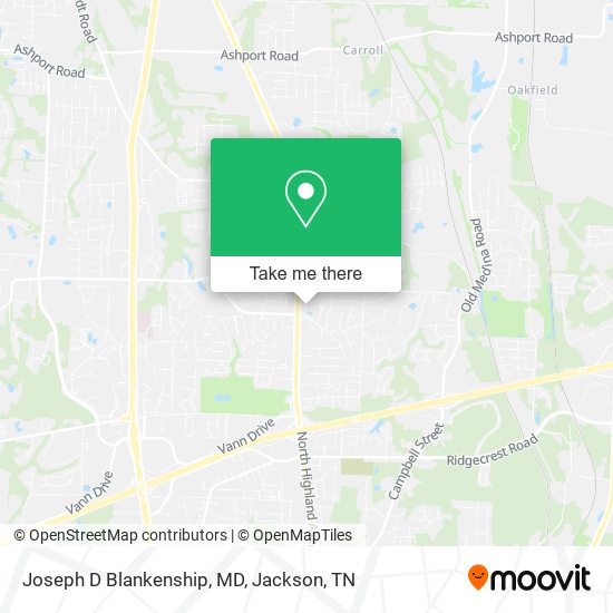 Joseph D Blankenship, MD map