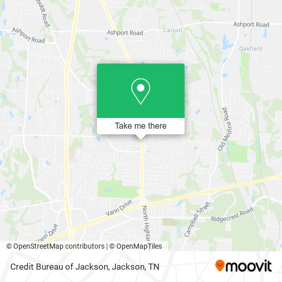 Credit Bureau of Jackson map