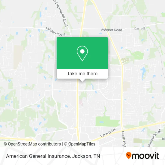 American General Insurance map