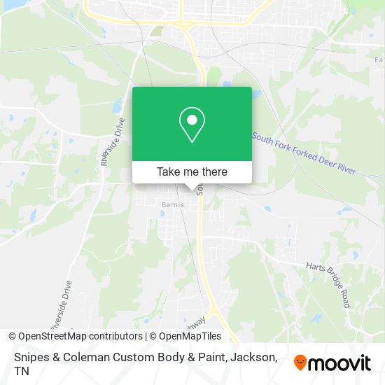 Mapa de Snipes & Coleman Custom Body & Paint