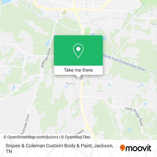 Mapa de Snipes & Coleman Custom Body & Paint