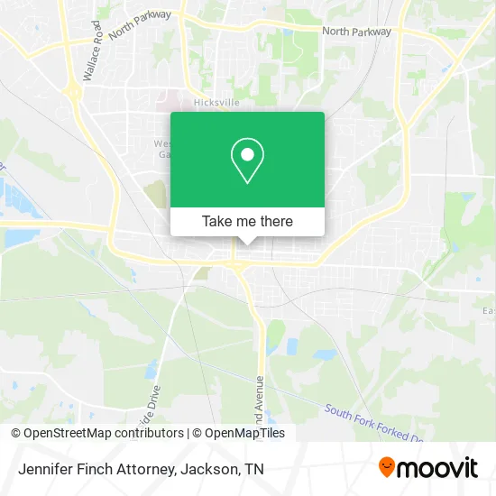 Jennifer Finch Attorney map