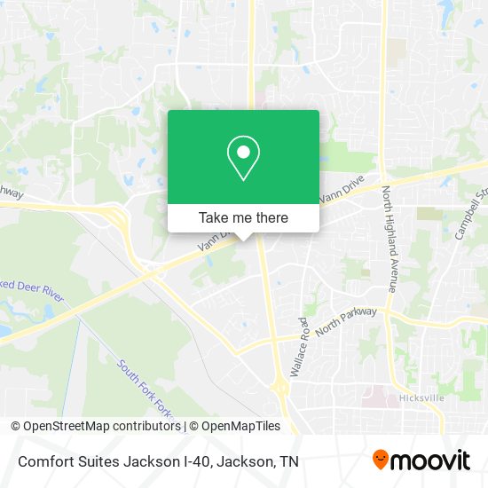 Comfort Suites Jackson I-40 map