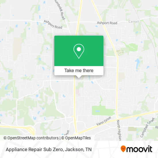 Mapa de Appliance Repair Sub Zero