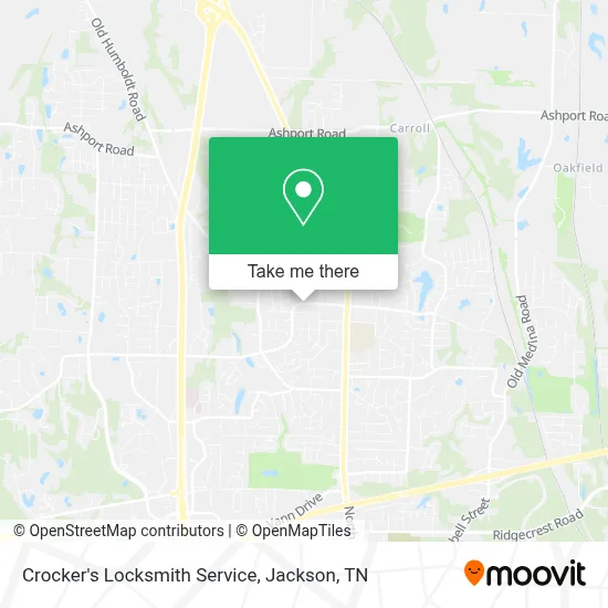 Crocker's Locksmith Service map