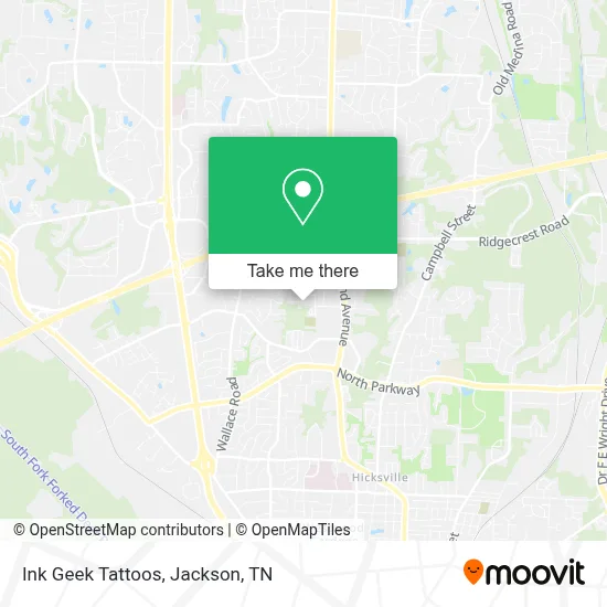 Ink Geek Tattoos map