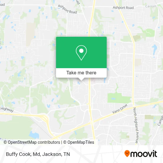 Buffy Cook, Md map