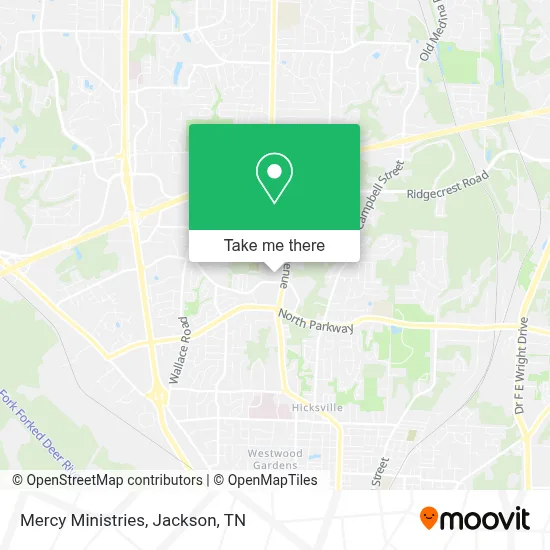 Mercy Ministries map