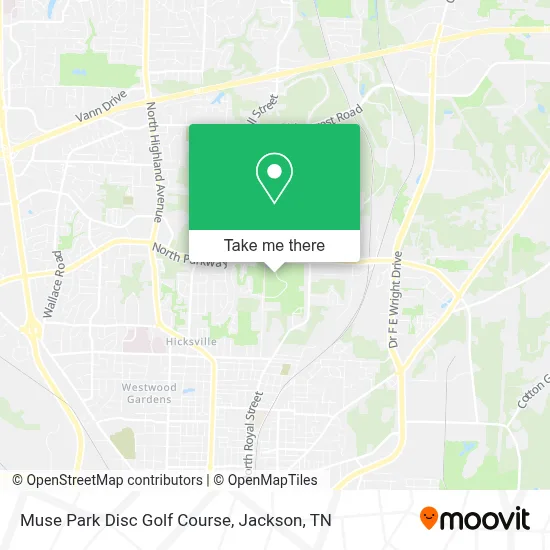 Muse Park Disc Golf Course map