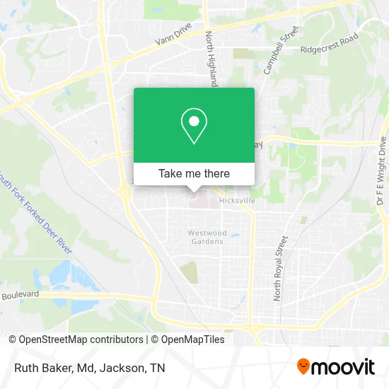 Ruth Baker, Md map