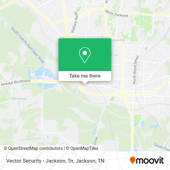 Vector Security - Jackson, Tn map