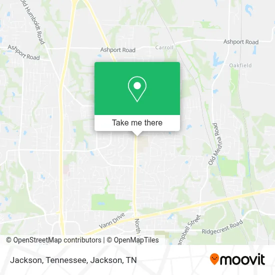 Jackson, Tennessee map