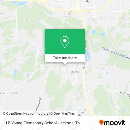 J B Young Elementary School map