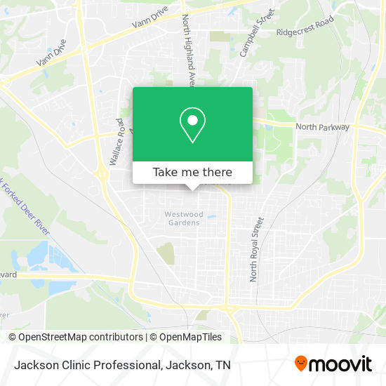 Jackson Clinic Professional map