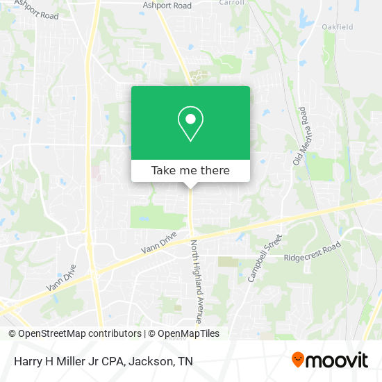 Harry H Miller Jr CPA map