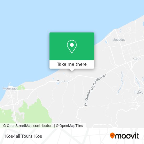 Kos4all Tours map