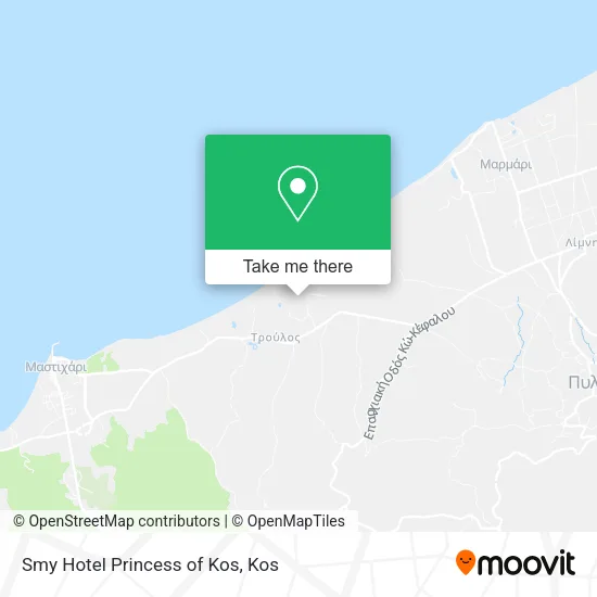 Smy Hotel Princess of Kos map