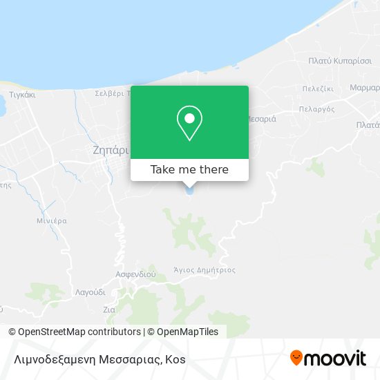 Λιμνοδεξαμενη Μεσσαριας map
