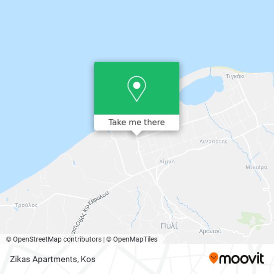 Zikas Apartments map