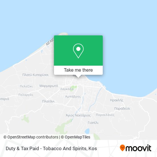 Duty & Tax Paid - Tobacco And Spirits map