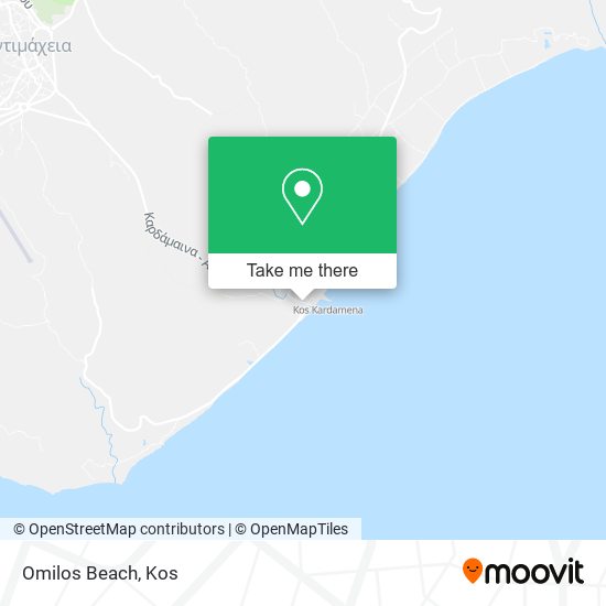 Omilos Beach map