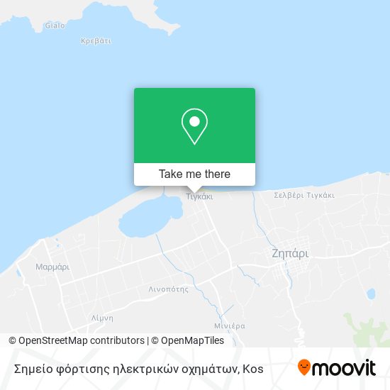 Σημείο φόρτισης ηλεκτρικών οχημάτων map