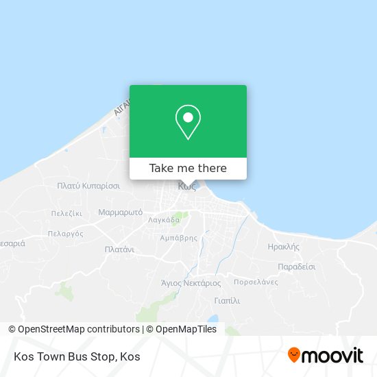 Kos Town Bus Stop map