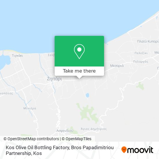 Kos Olive Oil Bottling Factory, Bros Papadimitriou Partnership map