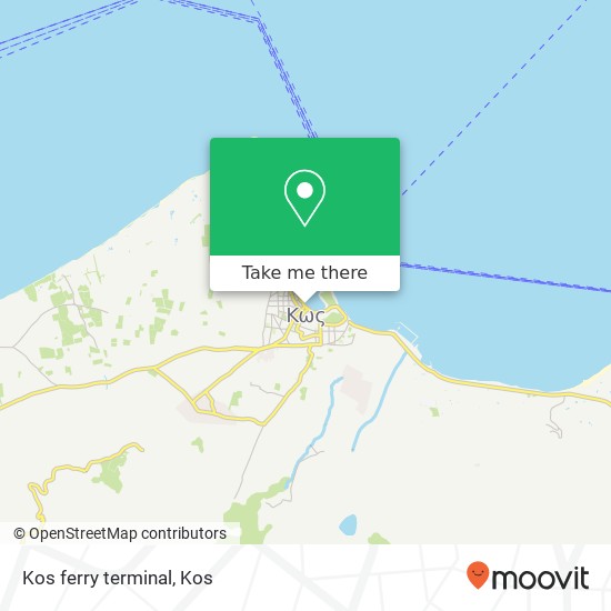 Kos ferry terminal map
