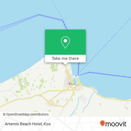 Artemis Beach Hotel map