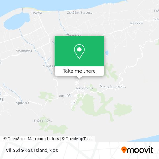 Villa Zia-Kos Island map