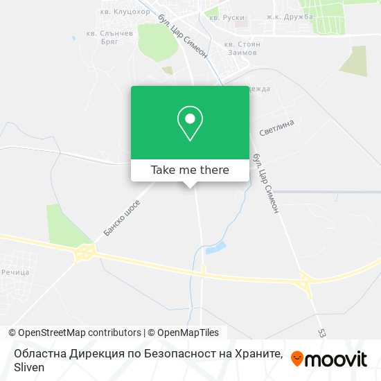 Карта Областна Дирекция по Безопасност на Храните