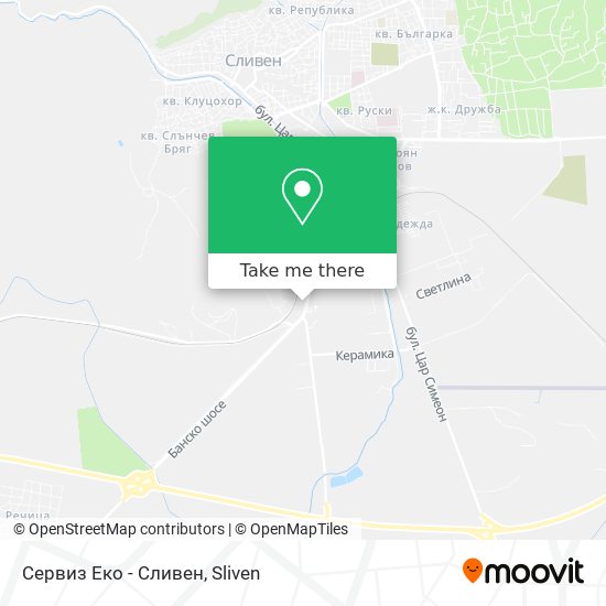 Сервиз Еко - Сливен map