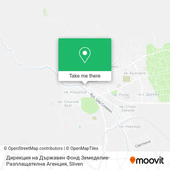 Карта Дирекция на Държавен Фонд Земеделие-Разплащателна Агенция