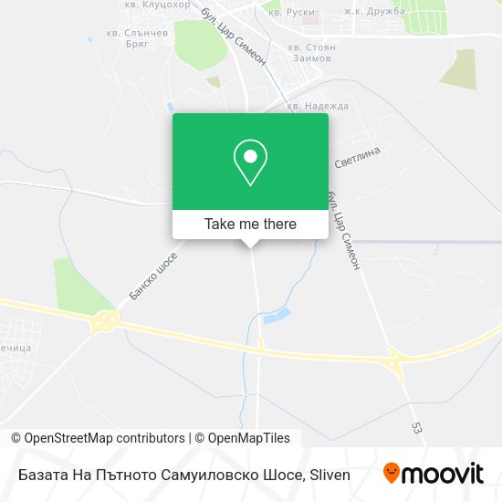 Карта Базата На Пътното Самуиловско Шосе