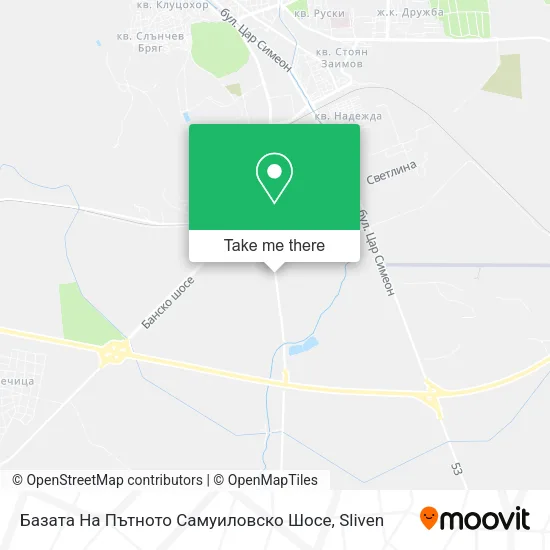 Карта Базата На Пътното Самуиловско Шосе