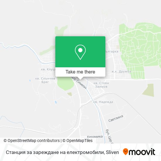 Станция за зареждане на електромобили map