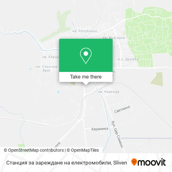 Станция за зареждане на електромобили map