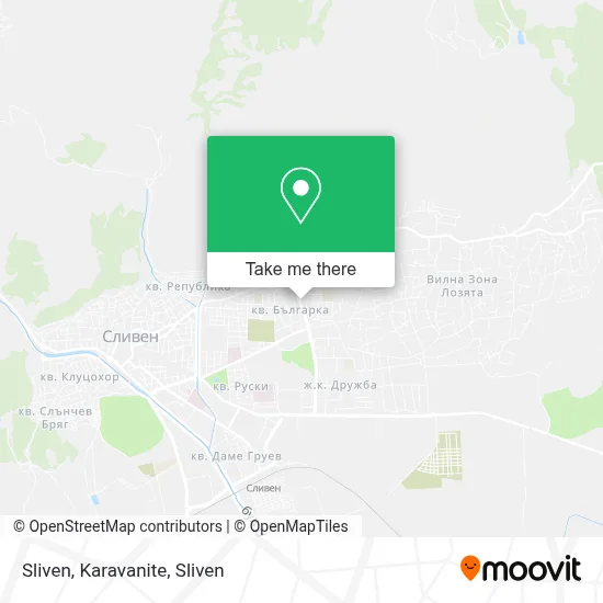 Sliven, Karavanite map