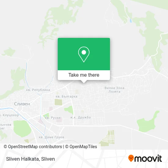 Sliven Halkata map