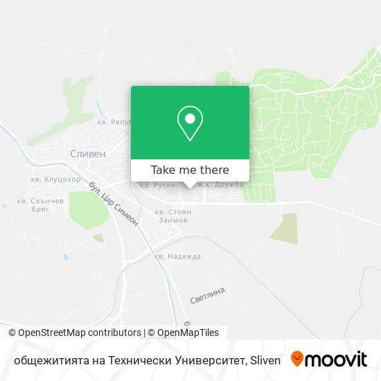 общежитията на Технически Университет map