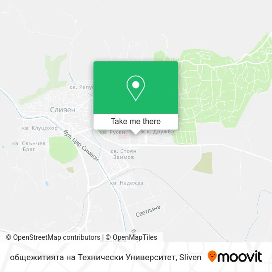 Карта общежитията на Технически Университет